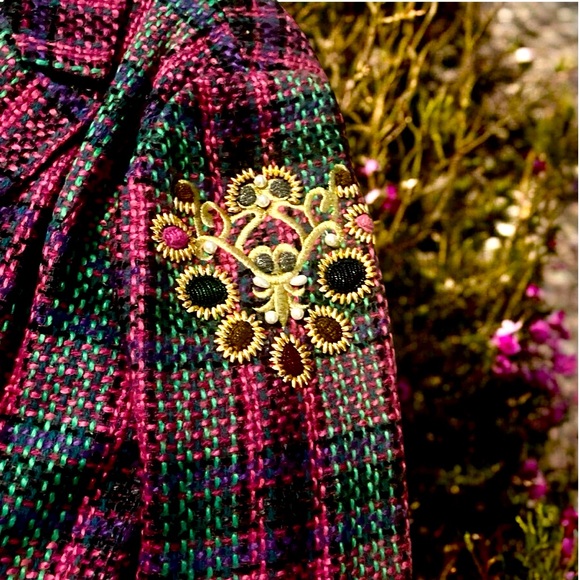 Vintage Adam Douglass Adrianna Papell BlazerJacket Embellished Sequin Rhinestone - Picture 6 of 11